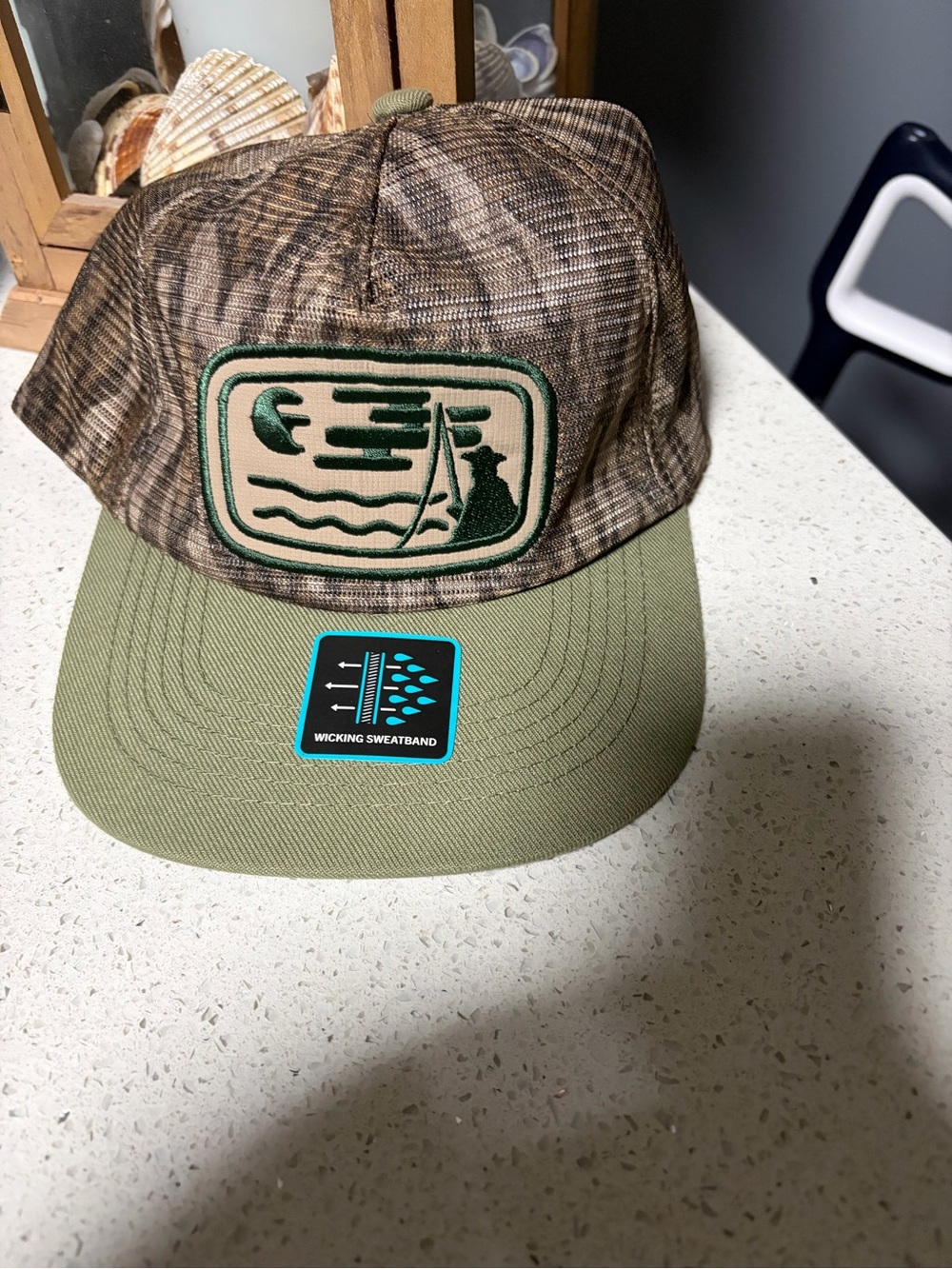 NWT Mossy Oak Men’e Adjustable Camo SnapBack Hat-Outdoor Fishing Patch